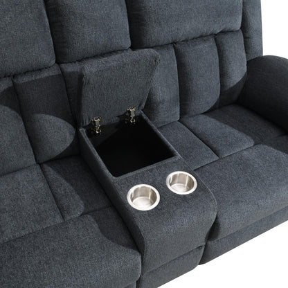 U179 - Motion Loveseat - Charcoal Gray