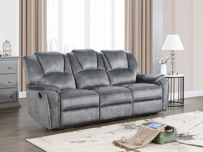 U121 - Motion Sofa With Dropdown Table - Gray