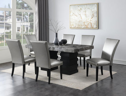 D137 - Dining Room Set With Faux Leather Chairs