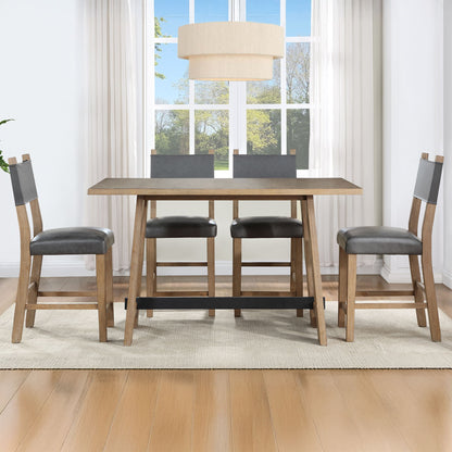 Aubrey - 5 Piece Counter Set - Brown / Black