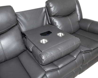 U101 - Power Reclining Sofa With LED Light - Gray