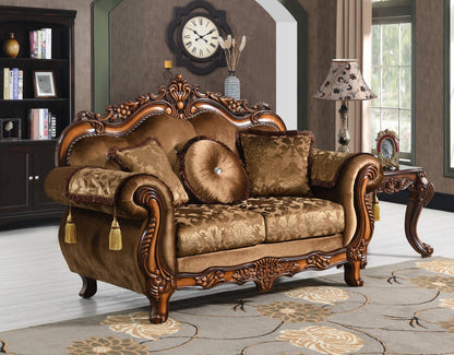 U205 - Traditional Loveseat - Brown