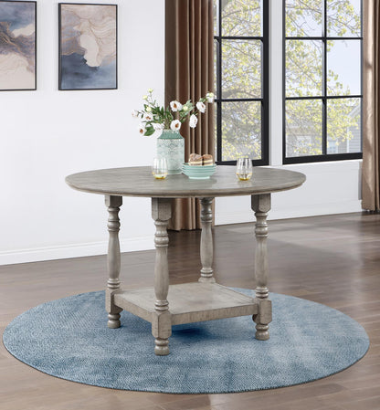 D114 - Round Counter Height Table - Gray