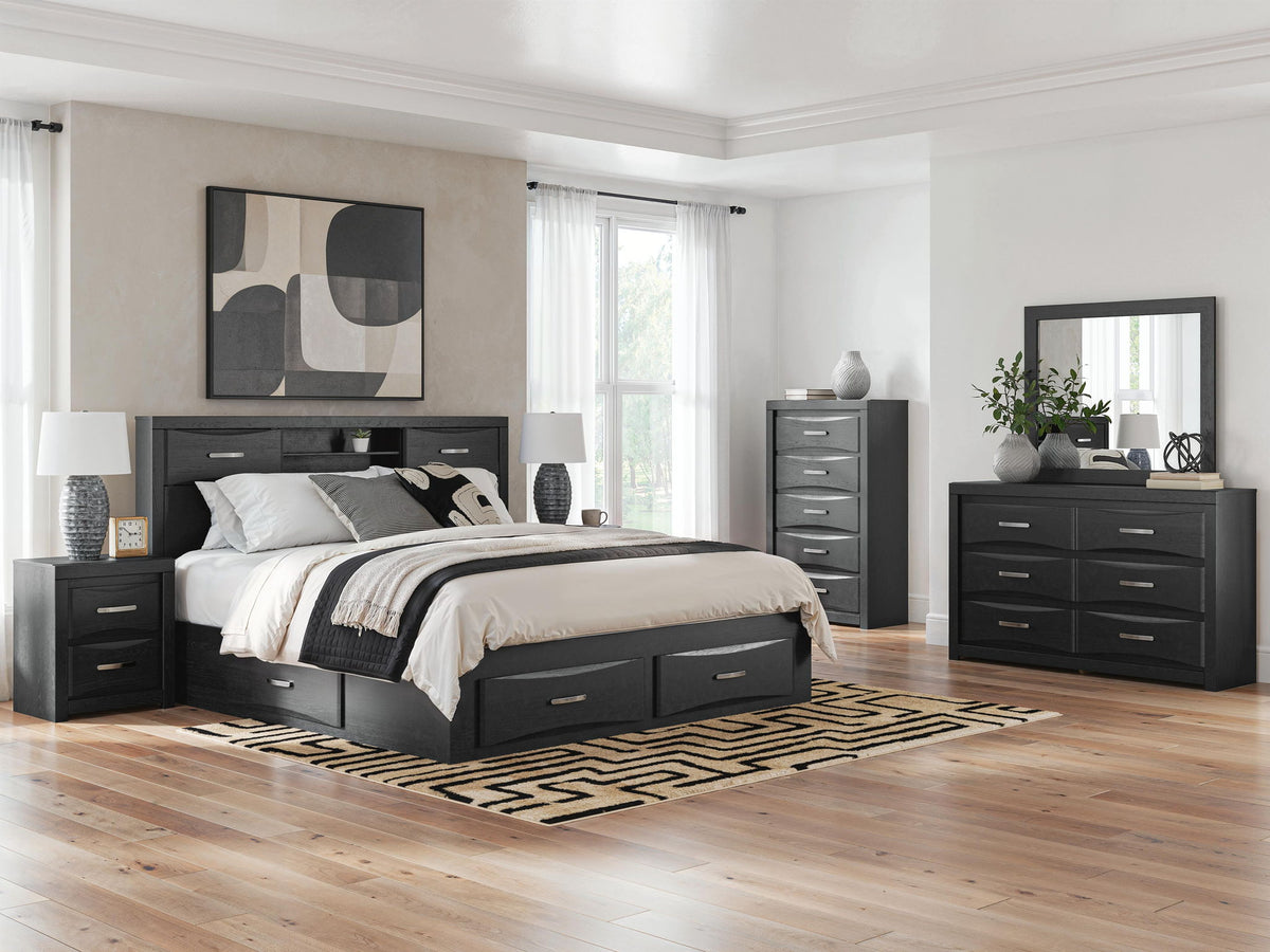 Stabotta - Two Drawer Night Stand - Black