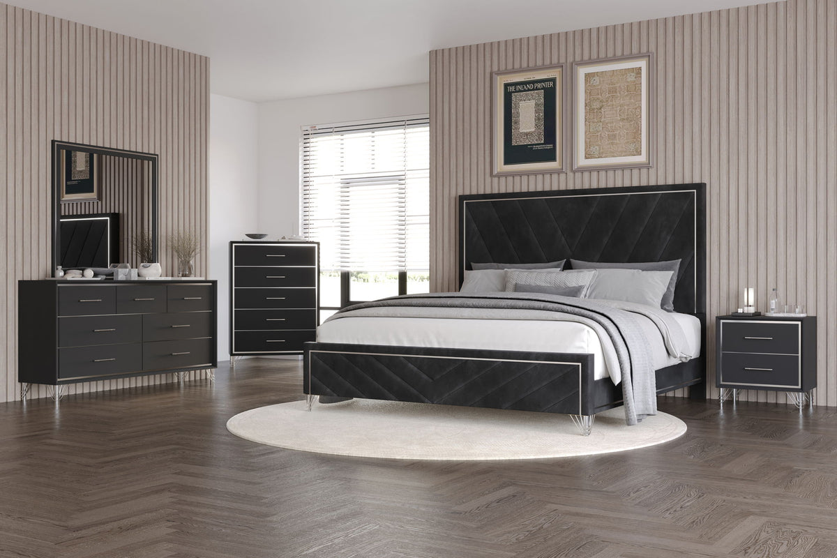 Ava - 5 Drawer Chest - Ebony