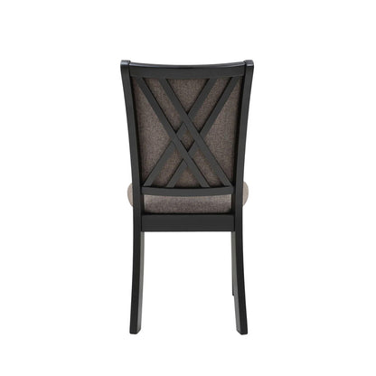 Potomac - 5 Piece Round Dining Set (Table & 4 Chairs) - Brown / Black