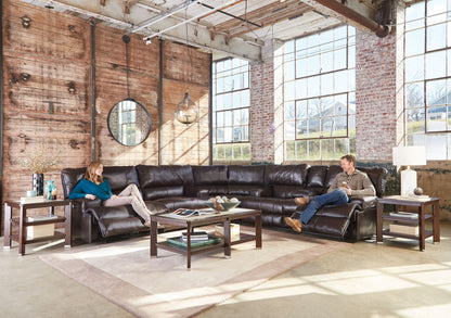 Wembley - Italian Leather Match Power Lay Flat Reclining Sofa With Power Adjustable Headrest - Chocolate