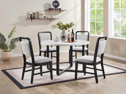 D180 - Dining Side Chair - Black / White