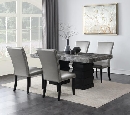 D137 - Dining Room Set With Faux Leather Chairs