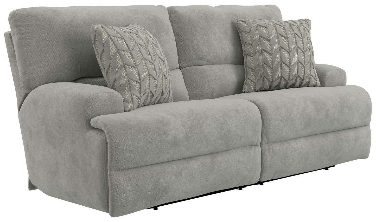 Renaldo - Power Sofa With Zero Gravity Recline - Stone