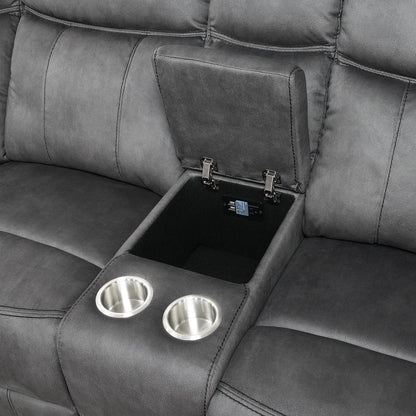 U91 - 3 Piece Reclining Sectional - Gray