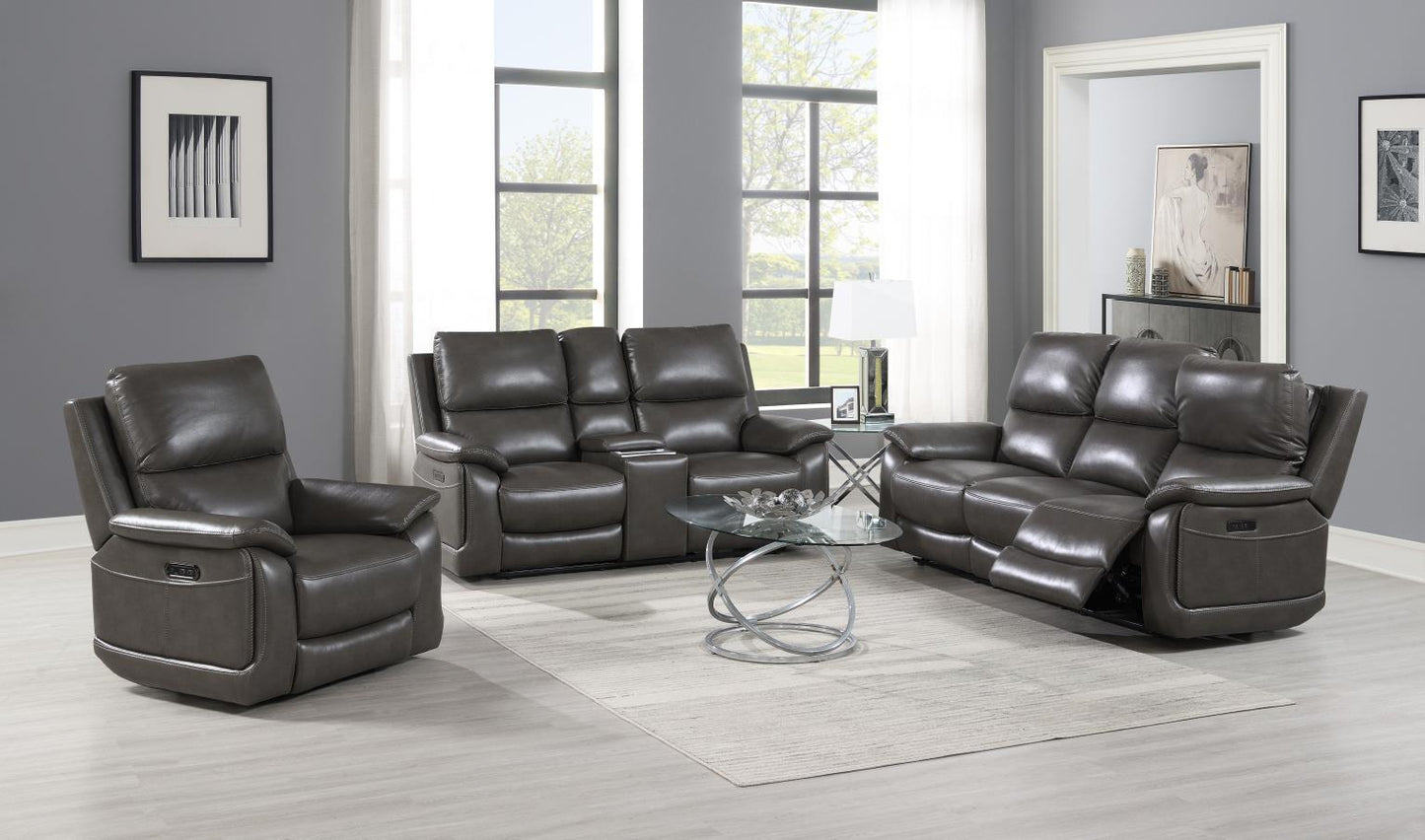U108 - Reclining Loveseat (Gel Faux Leather) - Gray