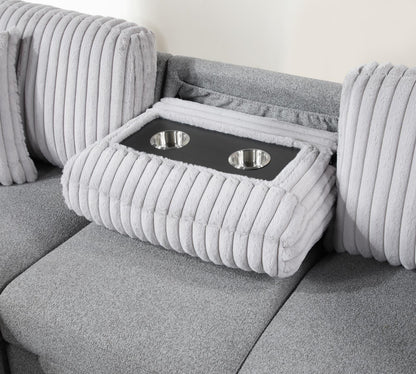 U390 - Sofa Chaise Sectional - Gray