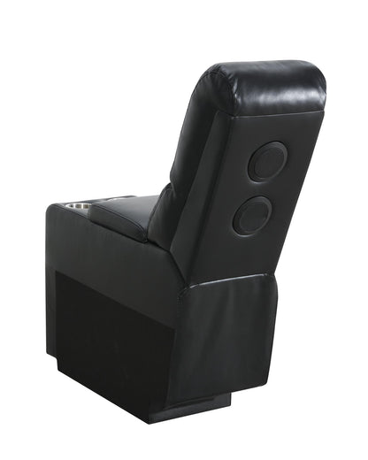 U126 - LED Motion Sofa With Dropdown Table - Black