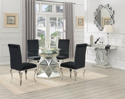G-102 - Glamour Dining Table - Pearl Silver