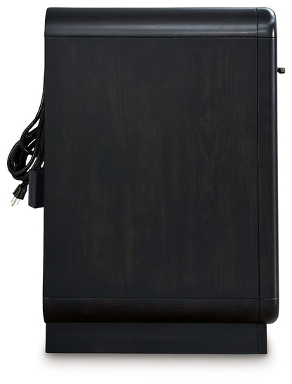 Rowanbeck - One Drawer Night Stand - Black
