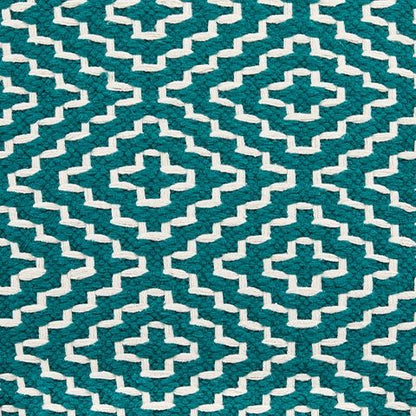 Brynnsen - Pouf - Teal / Ivory