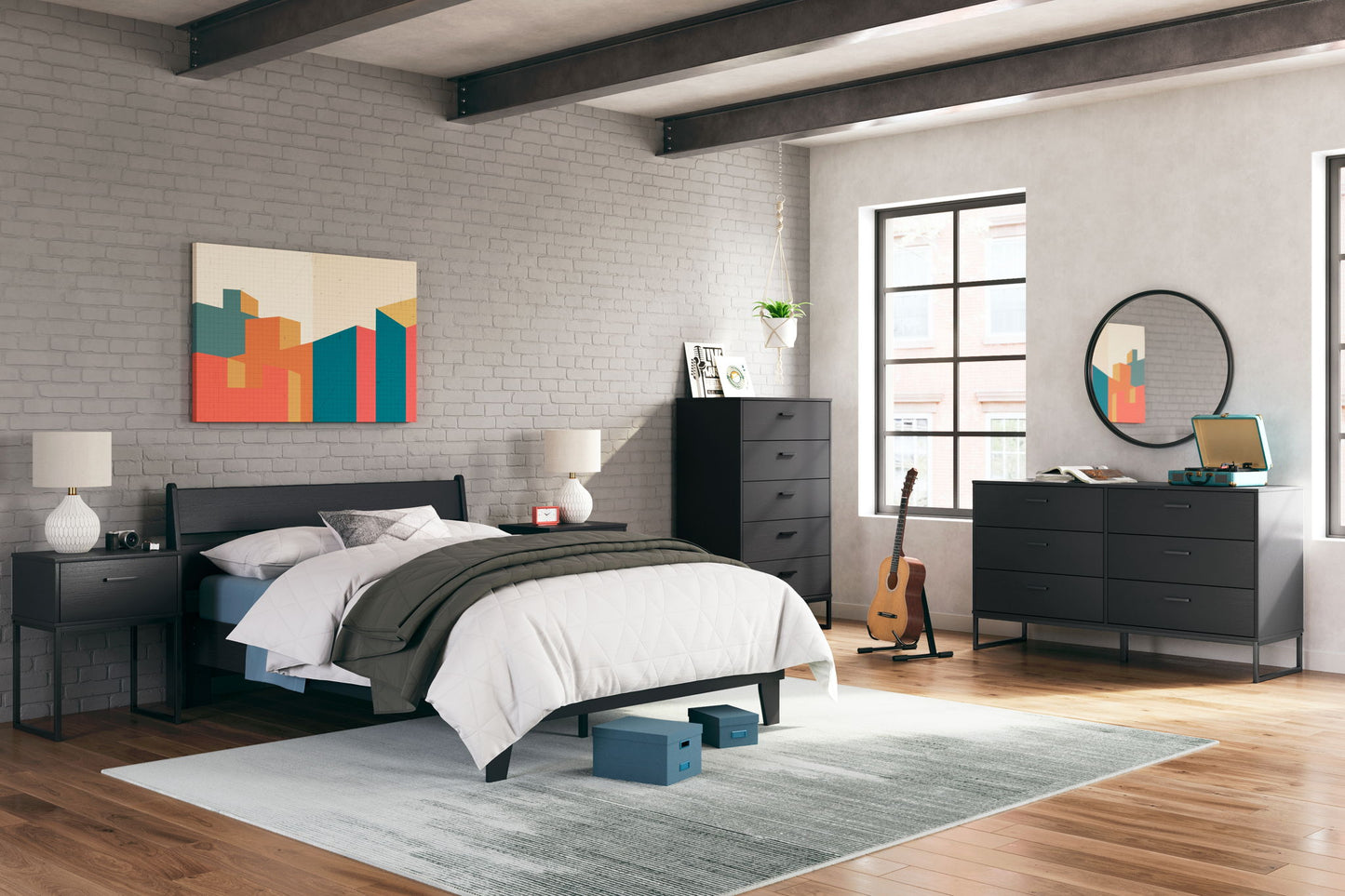 Socalle - Five Drawer Chest - Black