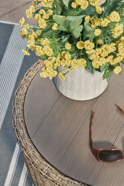 Danson - Round End Table - Beige