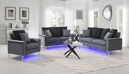 U481 - 3 Piece Living Room Set (Sofa, Loveseat, Chair) - Gray