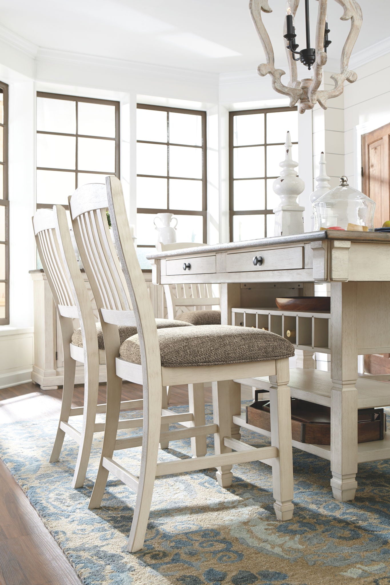 Bolanburg - Rectangular Dining Room Counter Table - Beige