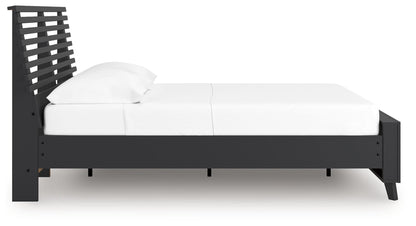Danziar - Full Slat Panel Bed - Black