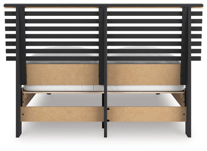 Danziar - Full Slat Panel Bed - Black