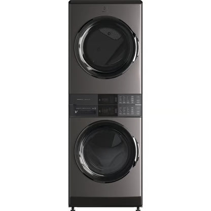 4.5 cu. ft. Stacked Washer and 8.0 cu. ft. Electric Dryer Laundry Tower in Titanium, SmartBoost Premixing, Energy Star