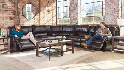 Wembley - Italian Leather Match Power Lay Flat Reclining Sofa With Power Adjustable Headrest & Lumbar - Chocolate