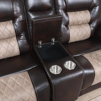 U141 - Motion Glider Loveseat - Brown