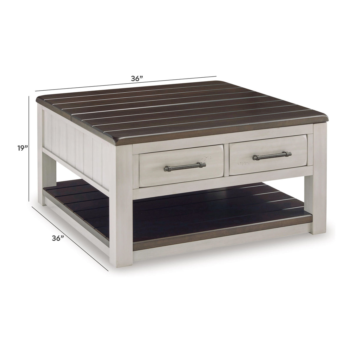 Darborn - Lift Top Cocktail Table - Gray / Brown