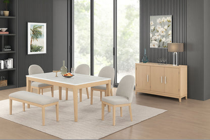 Essence - 70" Rectangle Dining Table With Marble Top