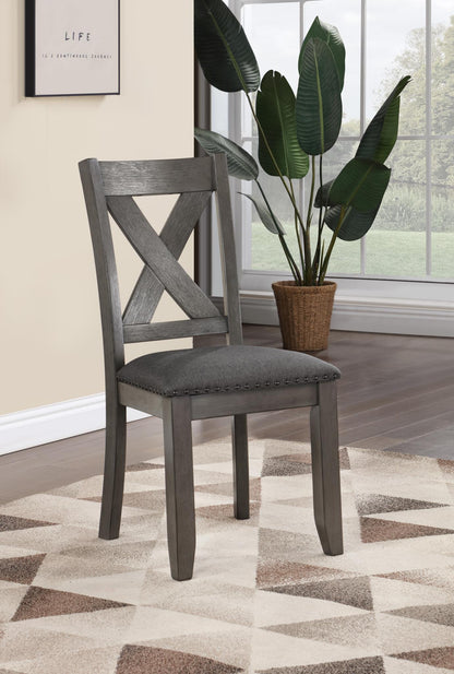 D161 - 7 Piece Dining Room Set (Dining Table, 6 Side Chairs) - Gray