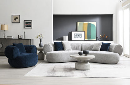 U307 - Modern Curved Sofa - Gray