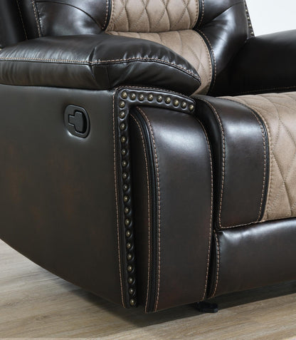U141 - Motion Glider Loveseat - Brown