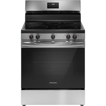 Cocina eléctrica independiente de 30 pulgadas con 5 quemadores en acero inoxidable, con elemento expandible doble y ebullición rápida