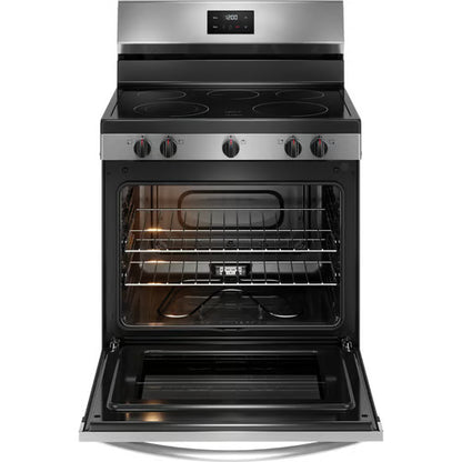 Cocina eléctrica independiente de 30 pulgadas con 5 quemadores en acero inoxidable, con elemento expandible doble y ebullición rápida
