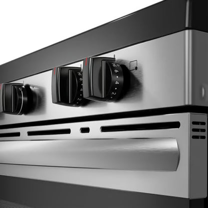 Cocina eléctrica independiente de 30 pulgadas con 5 quemadores en acero inoxidable, con elemento expandible doble y ebullición rápida