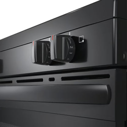 30 in. 5 Burner Element Freestanding Electric Range in Black with EvenTemp and Steam Clean