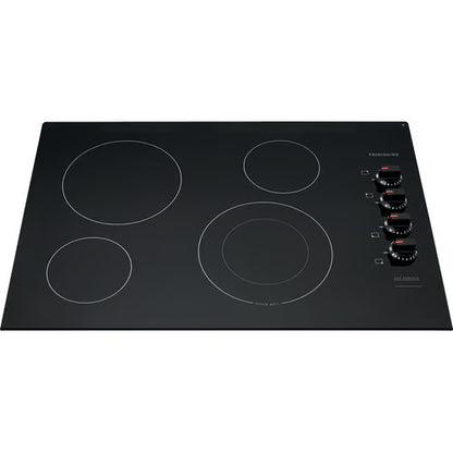 30 in. Electric Cooktop in Black with 4 Burner Elements, including Quick Boil Burner & Ceramic Glass Surface