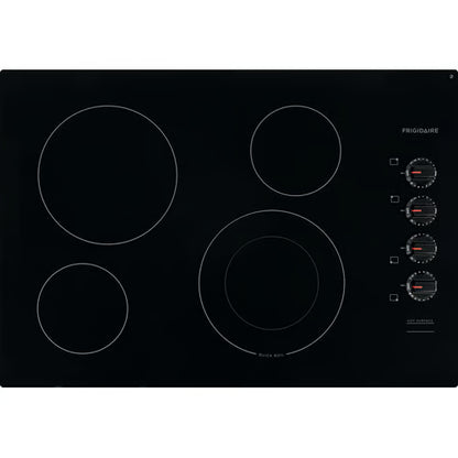 30 in. Electric Cooktop in Black with 4 Burner Elements, including Quick Boil Burner & Ceramic Glass Surface