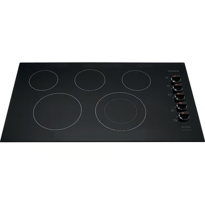 36 in. Radiant Electric Cooktop in Black with 5 Burner Elements, including Quick Boil Burner & Ceramic Glass Surface