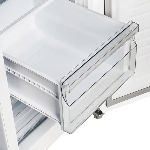 Salerno 15.6 cu. ft., 33 in. Freestanding Side-By-Side White Refrigerator with Antique Brass Handles