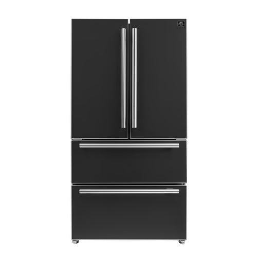 Espresso Moena 36 in. French Door Refrigerator in Black, 19.2 Cu.ft