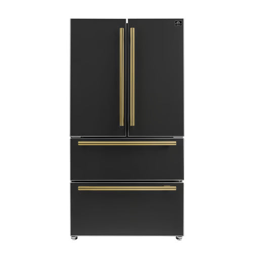 Espresso Moena 36 in. French Door Refrigerator in Black, 19.2 Cu.ft