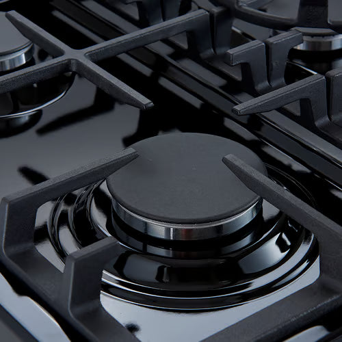 Leonardo Espresso 30 in. Black Slide-in Gas Range 5-Burners