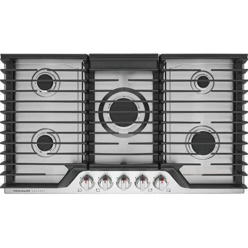 Gallery 36 in. Gas Cooktop in Stainless Steel with 5-Burner Elements, including Quick Boil and Simmer Burner