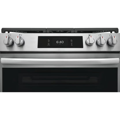 Cocina a gas empotrable Gallery de 30 pulgadas y 5 quemadores en acero inoxidable resistente a las manchas con pizza horneada en piedra