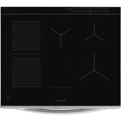 Gallery 30 in. 5-Burner Freestanding Induction Range in Smudge-Proof Stainless Steel with Stone-Baked Pizza