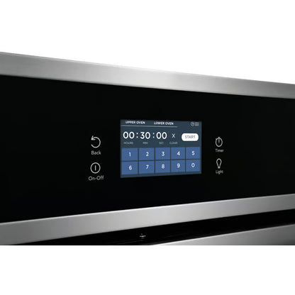 Horno de pared eléctrico doble empotrable Gallery de 27 pulgadas con convección total en acero inoxidable resistente a las manchas